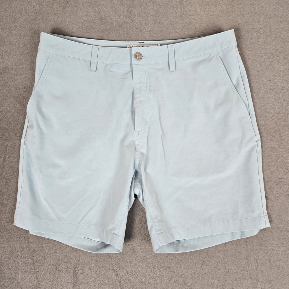Criquet Shorts‎ Mens 33 Blue Chino Stretch Golf Casual Performance 7" Inseam
